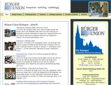 Tablet Screenshot of buerger-union-ratingen.de